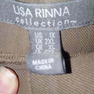 Lisa Rinna Collection Walnut color pull on pants.